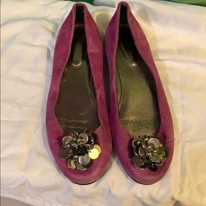 Calvin Klein purple funky flats